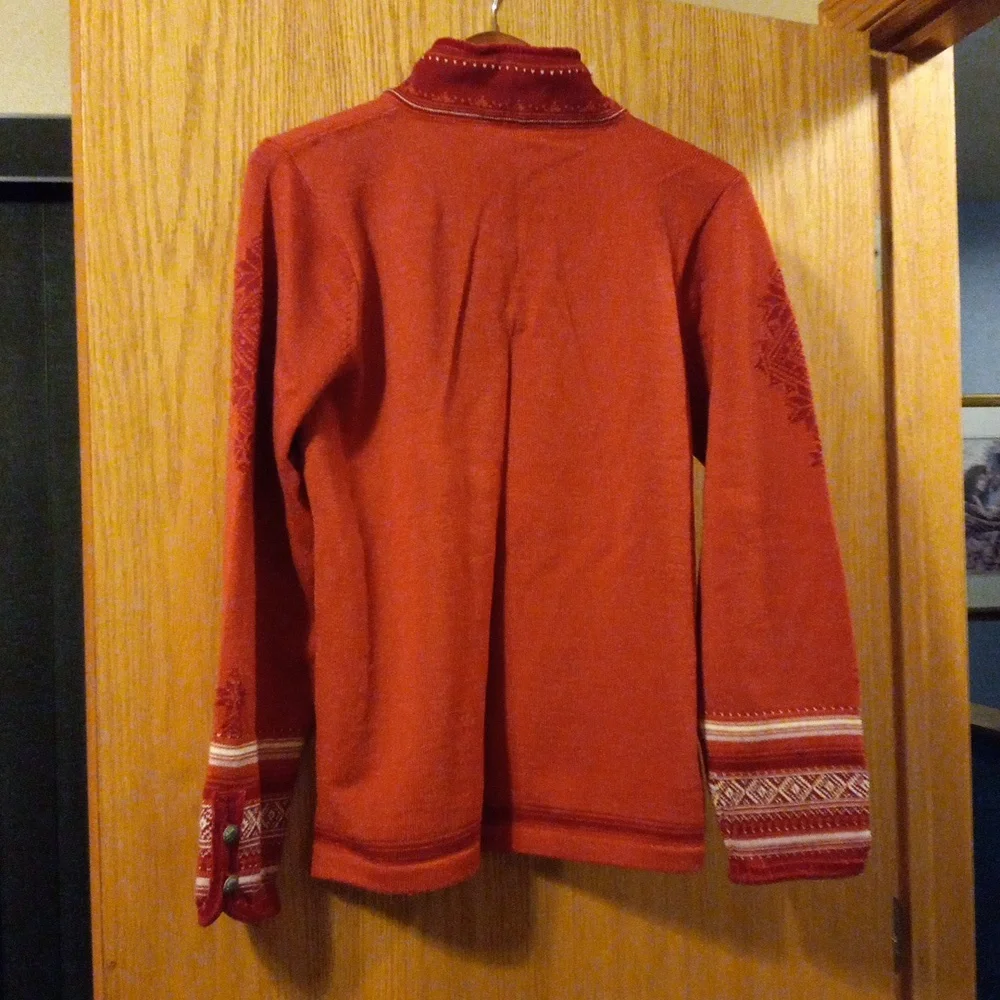 Rust Red Women's Quarter-Zip Sweater - Brand Unspecified - Picture 6 of 11